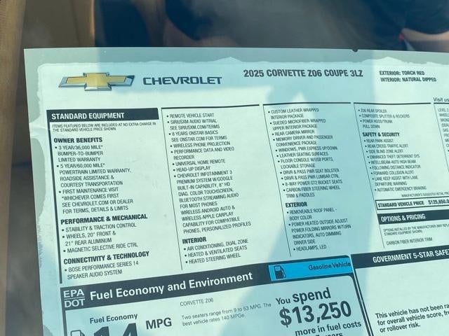 2025 Chevrolet Corvette Z06 3LZ