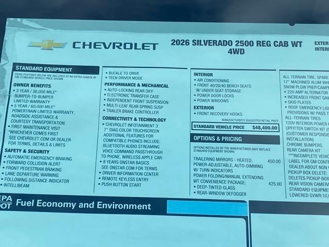 2026 Chevrolet Silverado 2500 HD WT