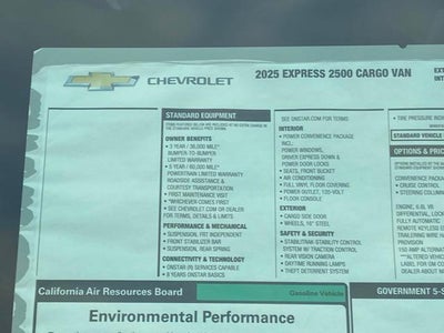 2025 Chevrolet Express Cargo 2500 Base