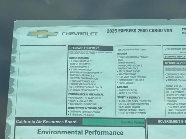 2025 Chevrolet Express Cargo 2500 Base