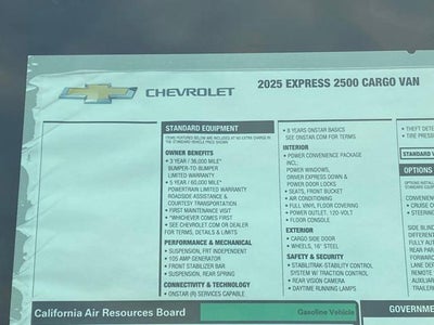 2025 Chevrolet Express Cargo 2500 Base