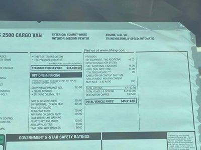 2025 Chevrolet Express Cargo 2500 Base