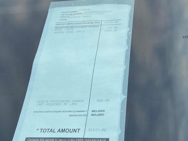 2025 Chevrolet Express Cargo 2500 Base