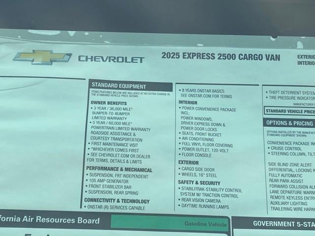 2025 Chevrolet Express Cargo 2500 Base