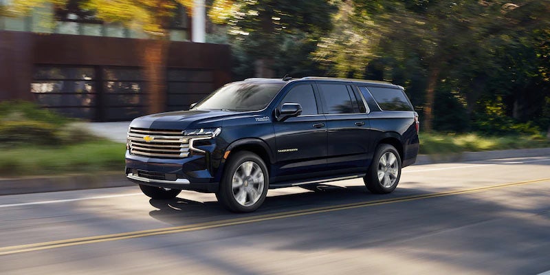 2021 Chevrolet Suburban driving on road